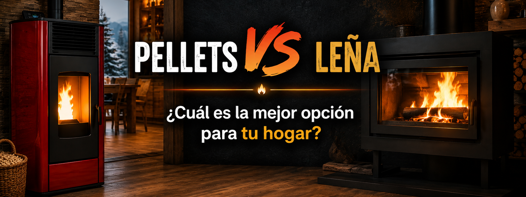 Pellets o Leña: ¿Cuál es la mejor opción para calentar tu hogar?