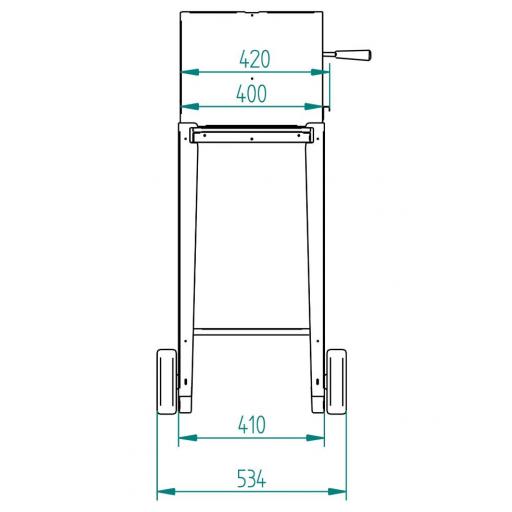 Barbacoa de Carbón y Leña 100cm - Mueble con ruedas BV-103 [3]