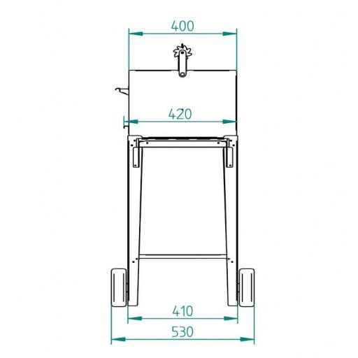 Barbacoa de Carbón y Leña 60cm - con elevador BVE-63 [1]