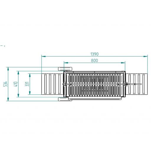 Barbacoa de Carbón y Leña 80cm - con elevador BVE-83 [1]