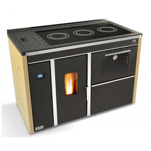 Hidro cocina de Pellets con Horno y Vitrocerámica 22 kw [2]