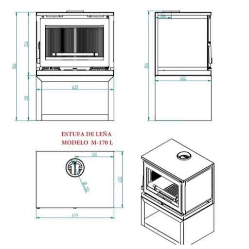 Estufa de Leña modelo M-170 [5]