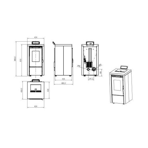 ESTUFA DE PELLETS MODELO ELITTE / WATT 7KW [4]