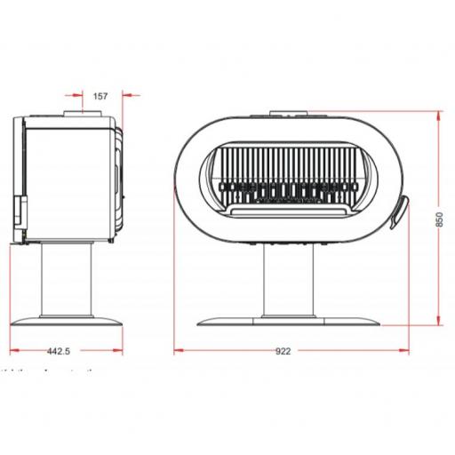 Estufa de Hierro de Pie FIFTY 10 KW [4]