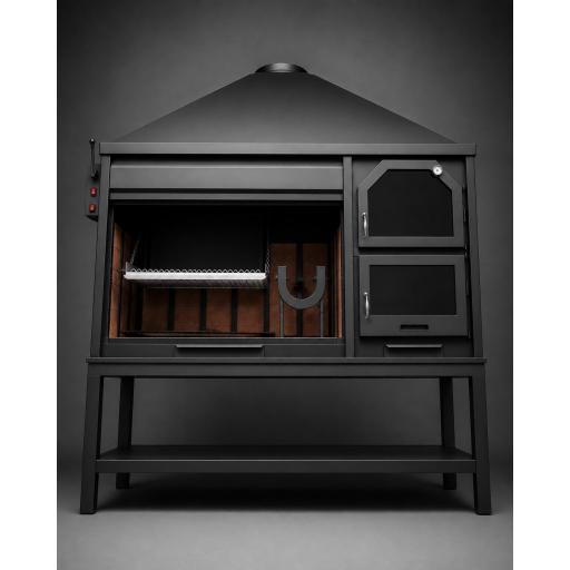 BARBACOA MOD. GENEROSA DE LADRILLO REFRACTARIOS Y HORNO ENVOLVENTE [2]