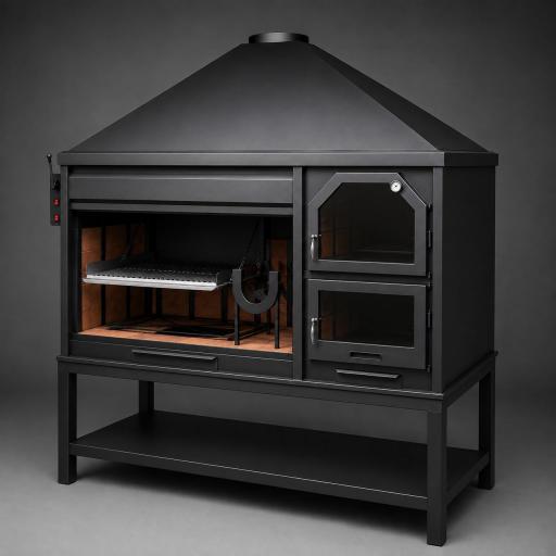 BARBACOA MOD. GENEROSA DE LADRILLO REFRACTARIOS Y HORNO ENVOLVENTE [4]