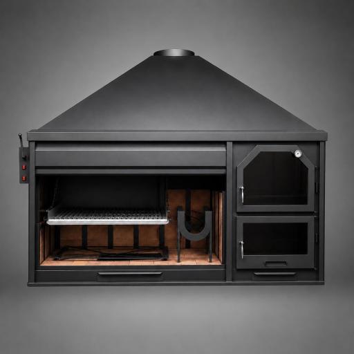 BARBACOA MOD. GENEROSA DE LADRILLO REFRACTARIOS Y HORNO ENVOLVENTE [1]