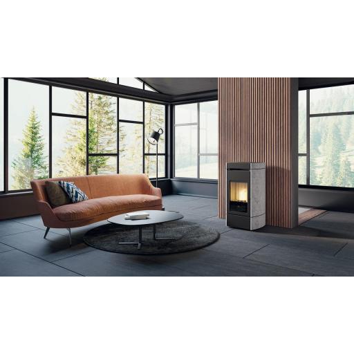 Estufa EDILKAMIN de Pellets, Canalizable Mod. LENA PLUS 