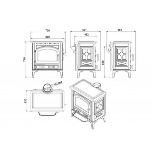 Estufa de Leña Lacunza Modelo LEVANTE 10 kW [4]