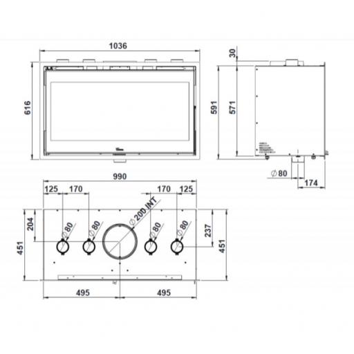 INSERTABLE DE LEÑA MODELO LOIRE - LACUNZA - [5]