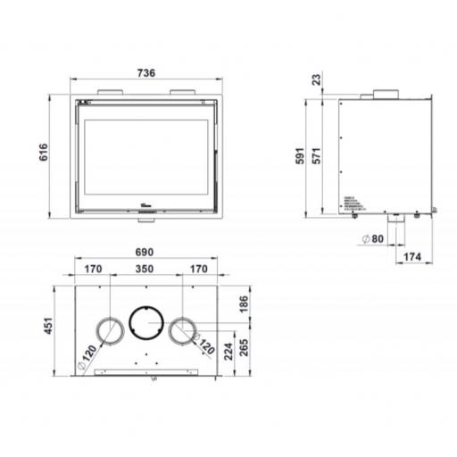 INSERTABLE DE LEÑA MODELO LOIRE - LACUNZA - [1]