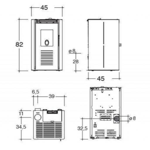 Estufa de pellets mod. MICHEL 7 kw [4]