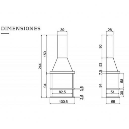 Chimenea de Leña Salgueda Modelo TIGRIS  [4]