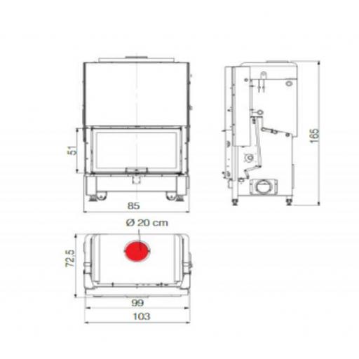 Hidro Estufa de Leña Modelo WIDRO 85  [1]