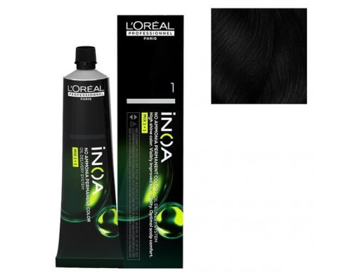 L'Oréal - Tinte INOA sin amoniaco 1 Negro 60 ml