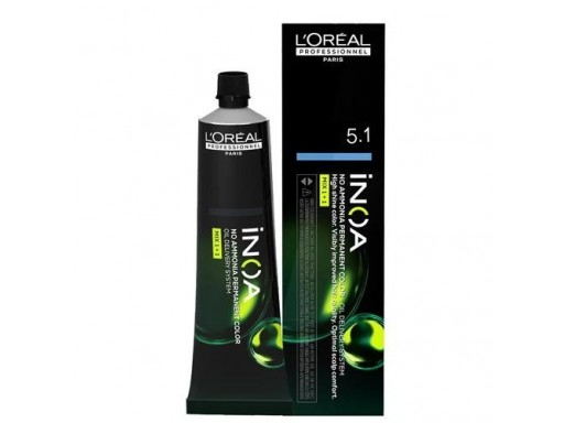 L'Oréal - Tinte INOA sin amoniaco 5.1 Castaño Claro Ceniza 60 ml [0]