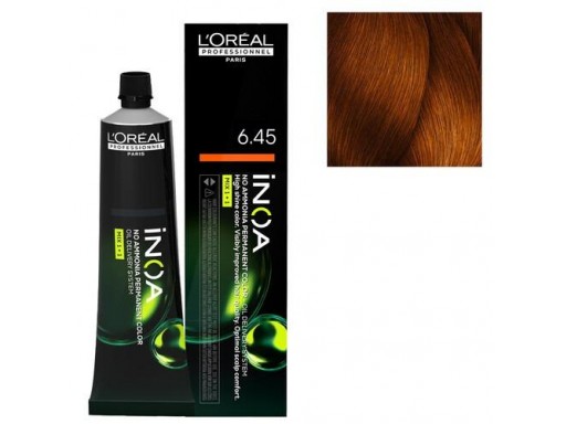 L'Oréal - Tinte INOA sin amoniaco 6.45 Rubio Oscuro Cobrizo Caoba 60 ml [0]