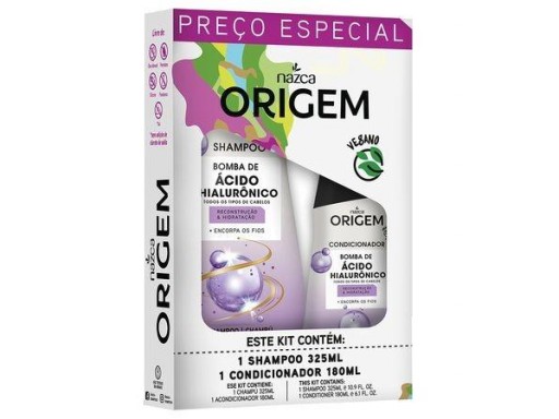 ORIGEM Kit Shampoo + Cond. Bomba Acido Hialurnico 325+180ml [1]