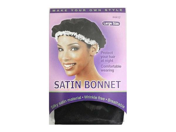 Annie Satin Bonnet (L) Black #4412