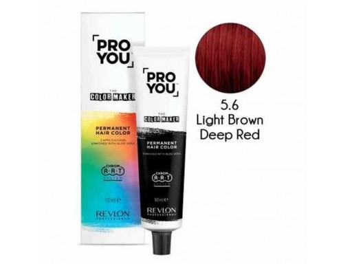 Revlon ProYou The Color Maker Tinte para el Cabello Permanente 90Ml  Nº 5.6 LIGHT BROWN DEEP RED