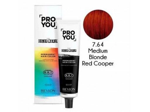 Revlon ProYou The Color Maker Tinte para el Cabello Permanente 90Ml Nº 7.64 MEDIUM BLONDE RED COOPER