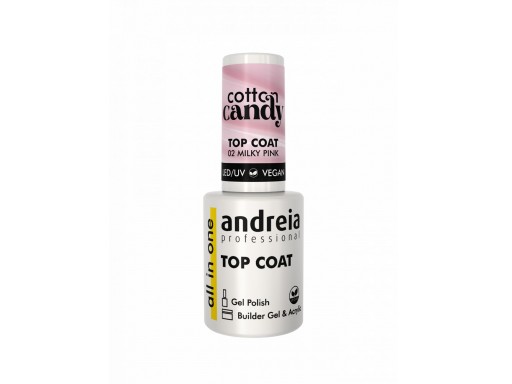Andreia Gel Polish All in One Cotton Candy Top Coat - 02 Milky Pink 10,5ml [0]