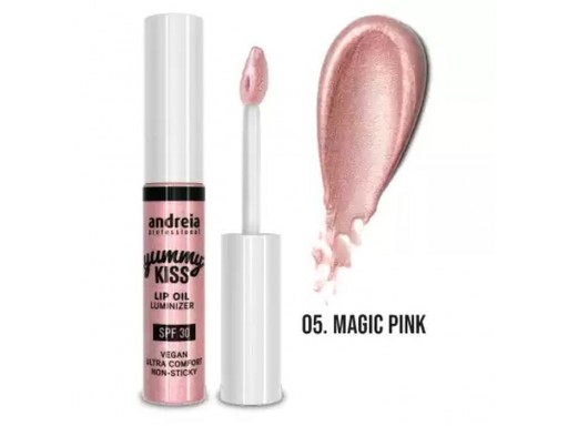 Andreia Professional Yummy Kiss Lip Oil Iluminador Para Lábios Spf30 05 Magic Pink