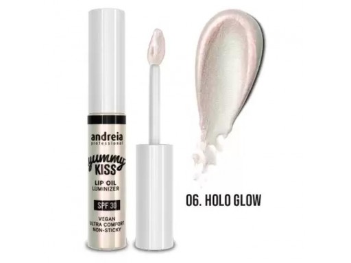 Andreia Professional  Yummy Kiss Lip Oil Iluminador Para Lábios Spf30 06 Hold Glow