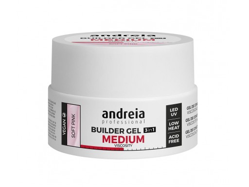 Andreia Professional Builder Gel Medium Viscosity - 22 gr Soft Pink
