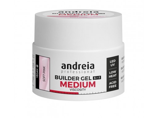 Andreia Professional Builder Gel Medium Viscosity - 44 gr Soft Pink