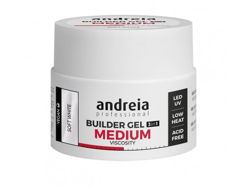 Andreia Professional Builder Gel Medium Viscosity - 44 gr Soft White [0]