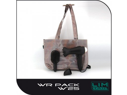 Limhair Pack Secador de viaje Negro rose + Cepillo + Neceser