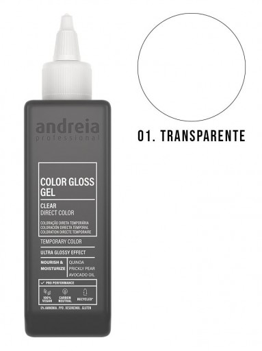 ANDREIA Bold Color Gloss Gel Coloración en Crema Temporal 200ml - 01 Transparente