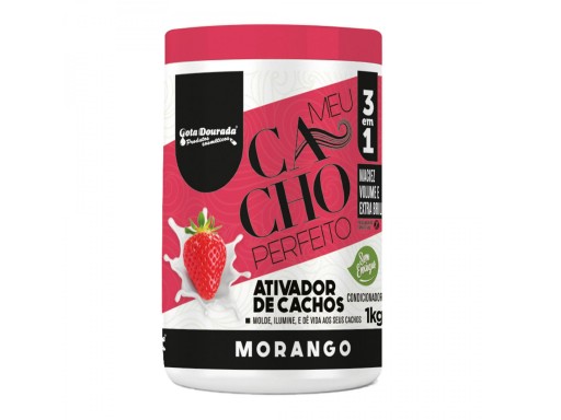 Gota Dourada Activador de Rizos meu Cacho Perfeito 3en1 Fresa 1KG