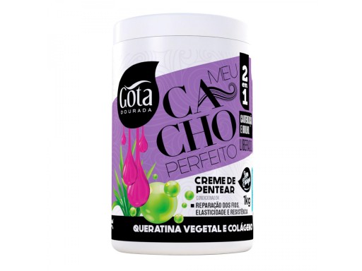 Gota Dourada Activador de Rizos meu Cacho Perfeito 2en1 Queratina Vegetal 1KG