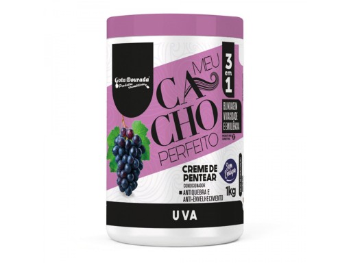 Gota Dourada Creme de Peinar meu Cacho Perfeito Uva 1KG