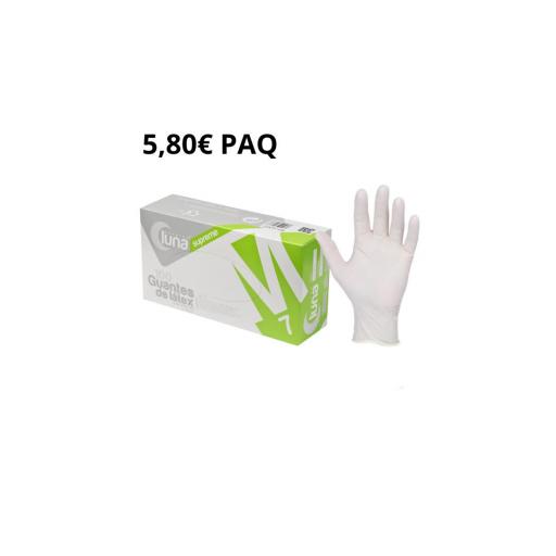 10 PAQUETES GUANTES LATEX SIN POLVO LUNA