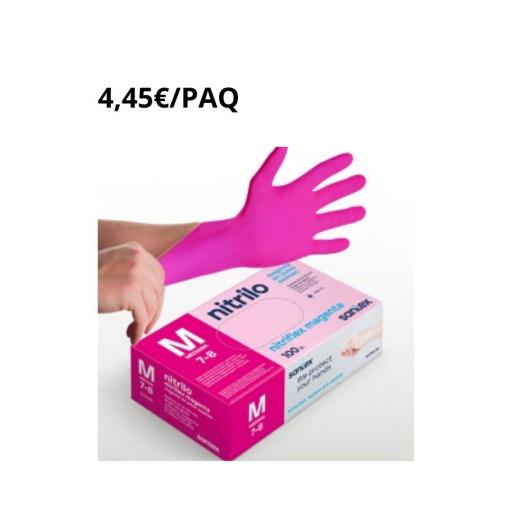 200 PAQUETES GUANTES NITRILO GD20 MAGENTA 3,5 GR