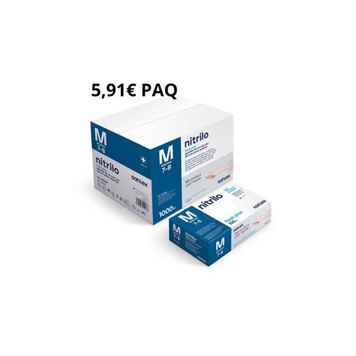 30 PAQUETES GUANTES GD21 NITRILO AZUL 4.5 G