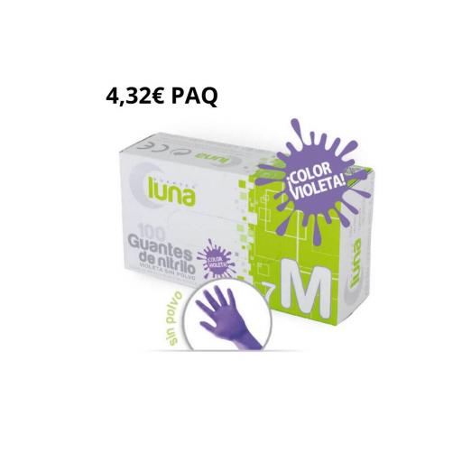 30 PAQUETES GUANTES NITRILO VIOLETA LUNA 3,5GR