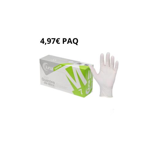 30 PAQUETES GUANTES LATEX SIN POLVO LUNA