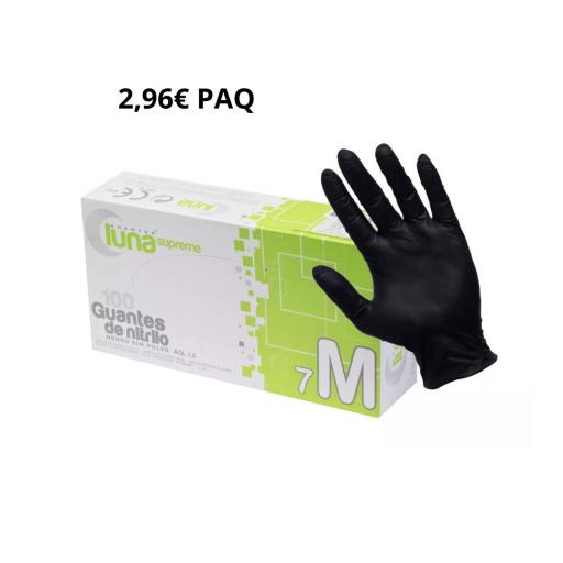 400 PAQUETES GUANTES NITRILO NEGRO LUNA 3,5GR