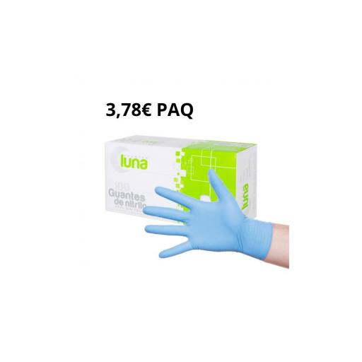 400 PAQUETES GUANTES NITRILO AZUL LUNA 3,5GR