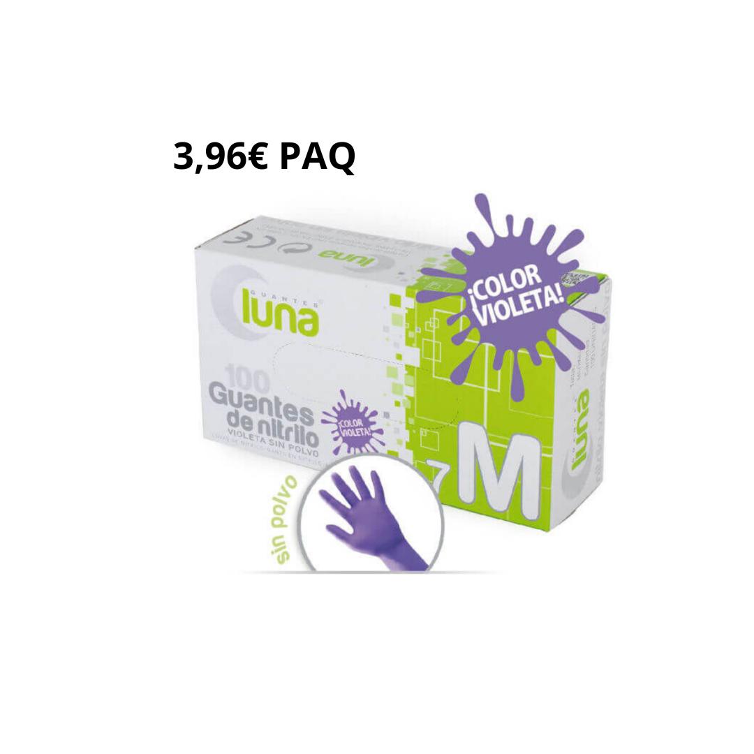 400 PAQUETES GUANTES NITRILO VIOLETA LUNA 3,5GR