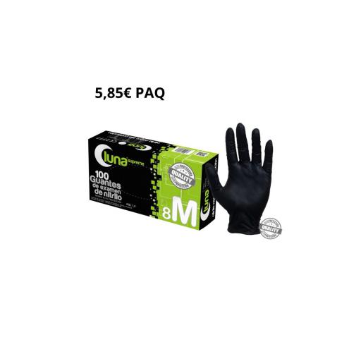 60 PAQUETES NITRILO NEGRO SIN POLVO ALTA PROTECCIÓN LUNA 5,5 GR