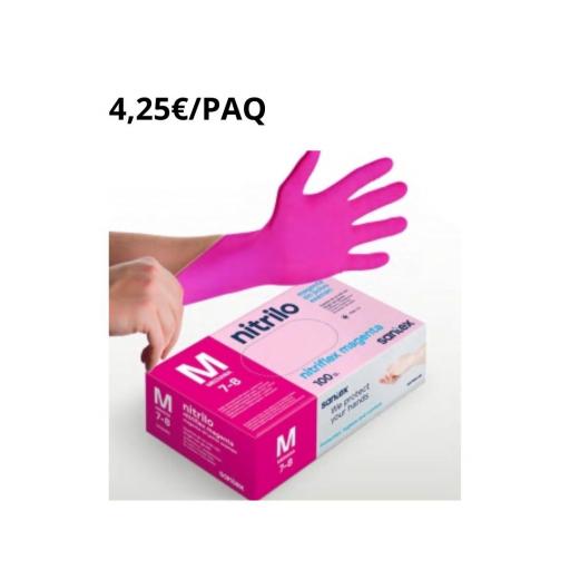 840 PAQUETES GUANTES NITRILO GD20 MAGENTA 3,5 GR