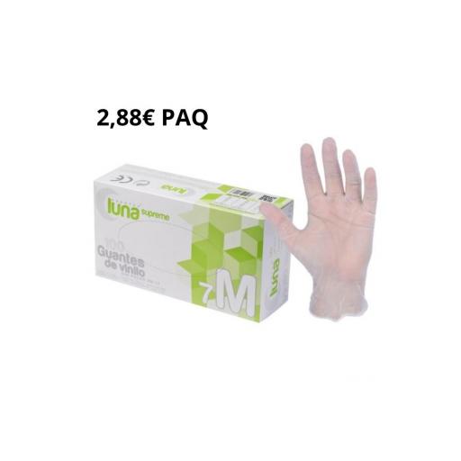 840 PAQUETES GUANTES VINILO SIN POLVO LUNA