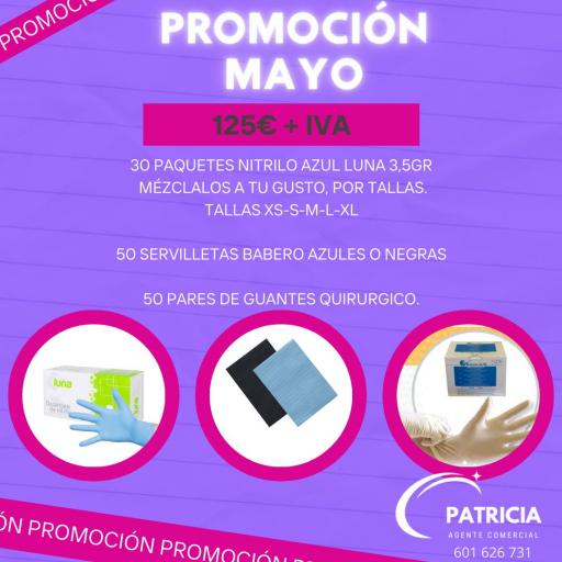 PROMOCION GUANTES DE NITRILO AZUL LUNA 3,5 GRAMOS
