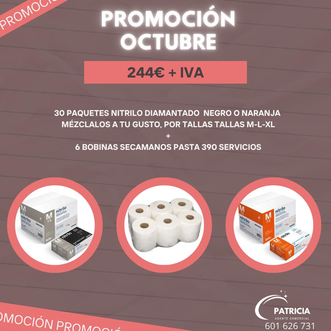 PROMOCION GUANTES DE NITRILO NEGRO O NARANJA GD26