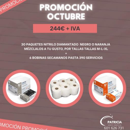 PROMOCION GUANTES DE NITRILO NEGRO O NARANJA GD26
